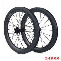 349mm Carbon Wheelset Folding Bike 16inch Wheelset 38mm Depth Clincher Carbon Wheels V Brake